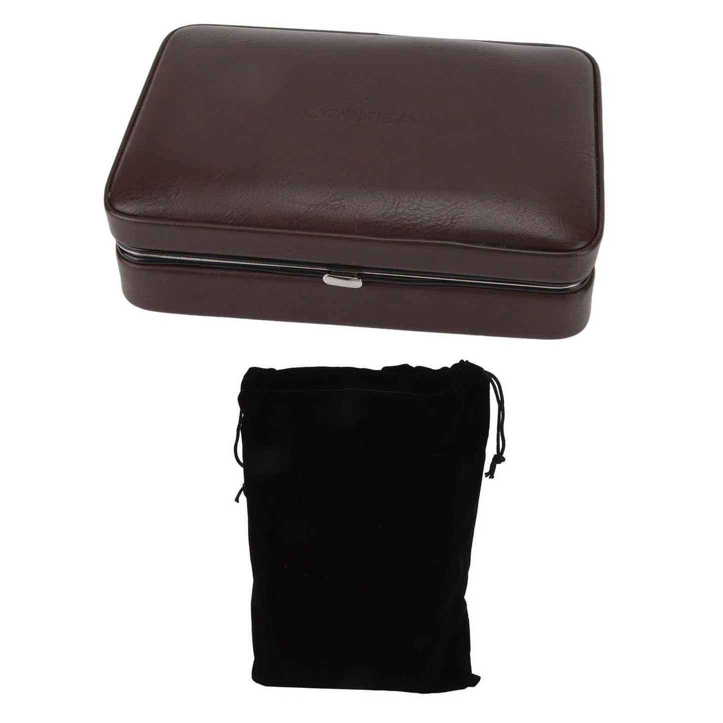 Cigar Holder Case Portable Travel Leather Cigar Humidor Case with Cedarwood Lining for 4 Count Cigars V1294-YM3117220227711-0421