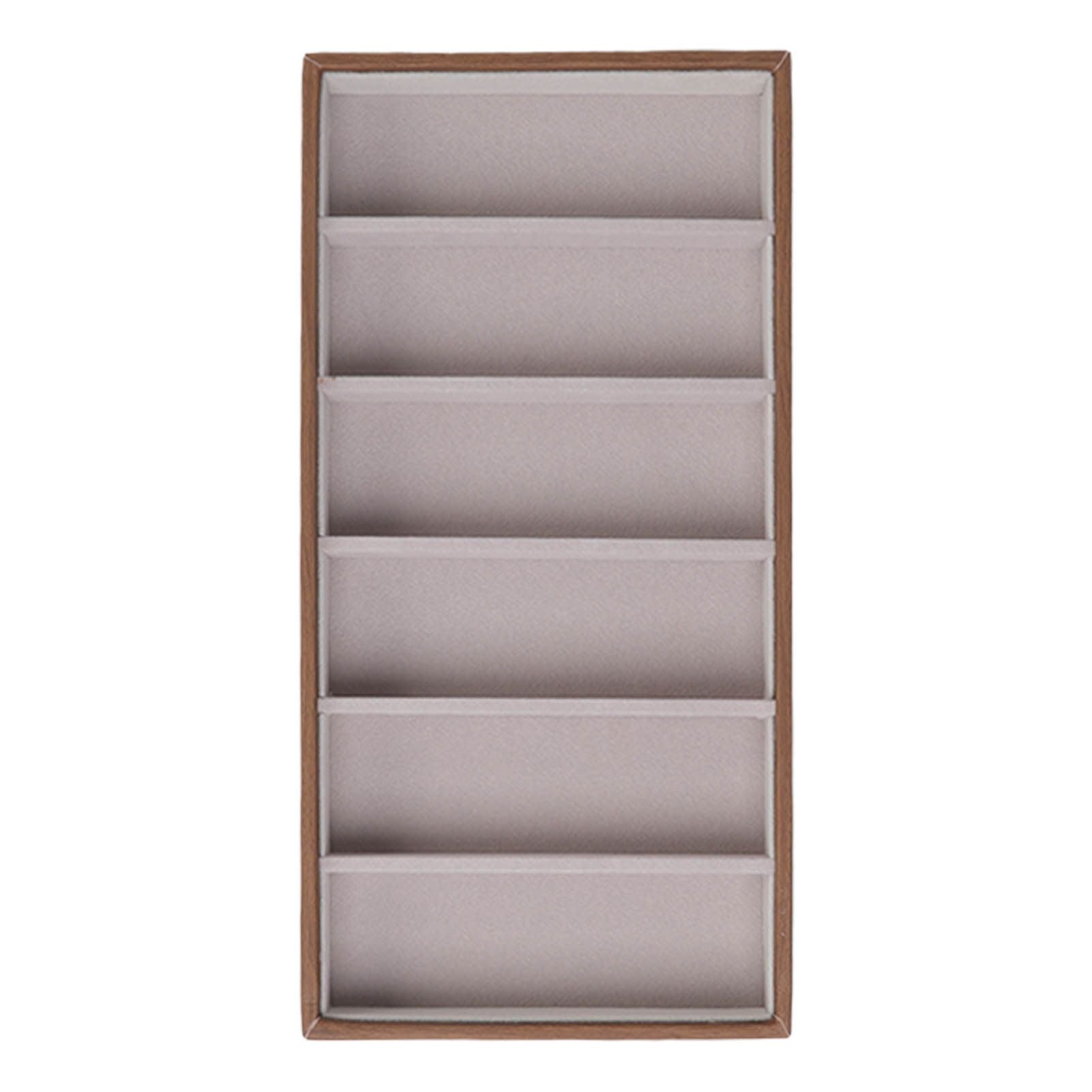 Eyeglass Display Organizer Wood Grain 6 Compartments Glasses Display Tray Sunglasses Storage Cases V1294-YM3117220229011-0421