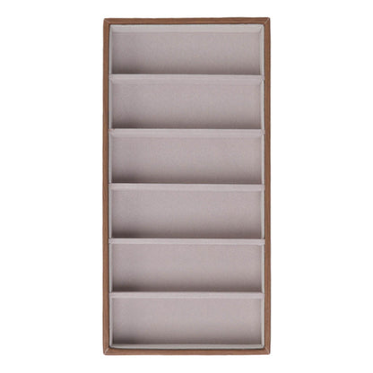 Eyeglass Display Organizer Wood Grain 6 Compartments Glasses Display Tray Sunglasses Storage Cases V1294-YM3117220229011-0421