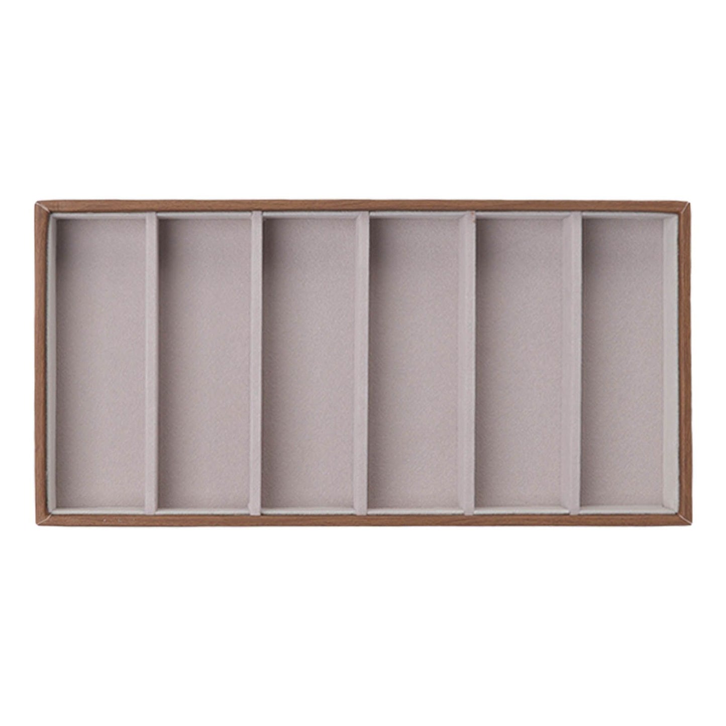 Eyeglass Display Organizer Wood Grain 6 Compartments Glasses Display Tray Sunglasses Storage Cases V1294-YM3117220229011-0421