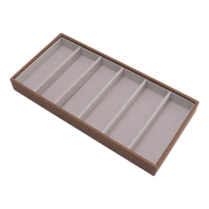 Eyeglass Display Organizer Wood Grain 6 Compartments Glasses Display Tray Sunglasses Storage Cases V1294-YM3117220229011-0421