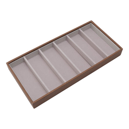Eyeglass Display Organizer Wood Grain 6 Compartments Glasses Display Tray Sunglasses Storage Cases V1294-YM3117220229011-0421