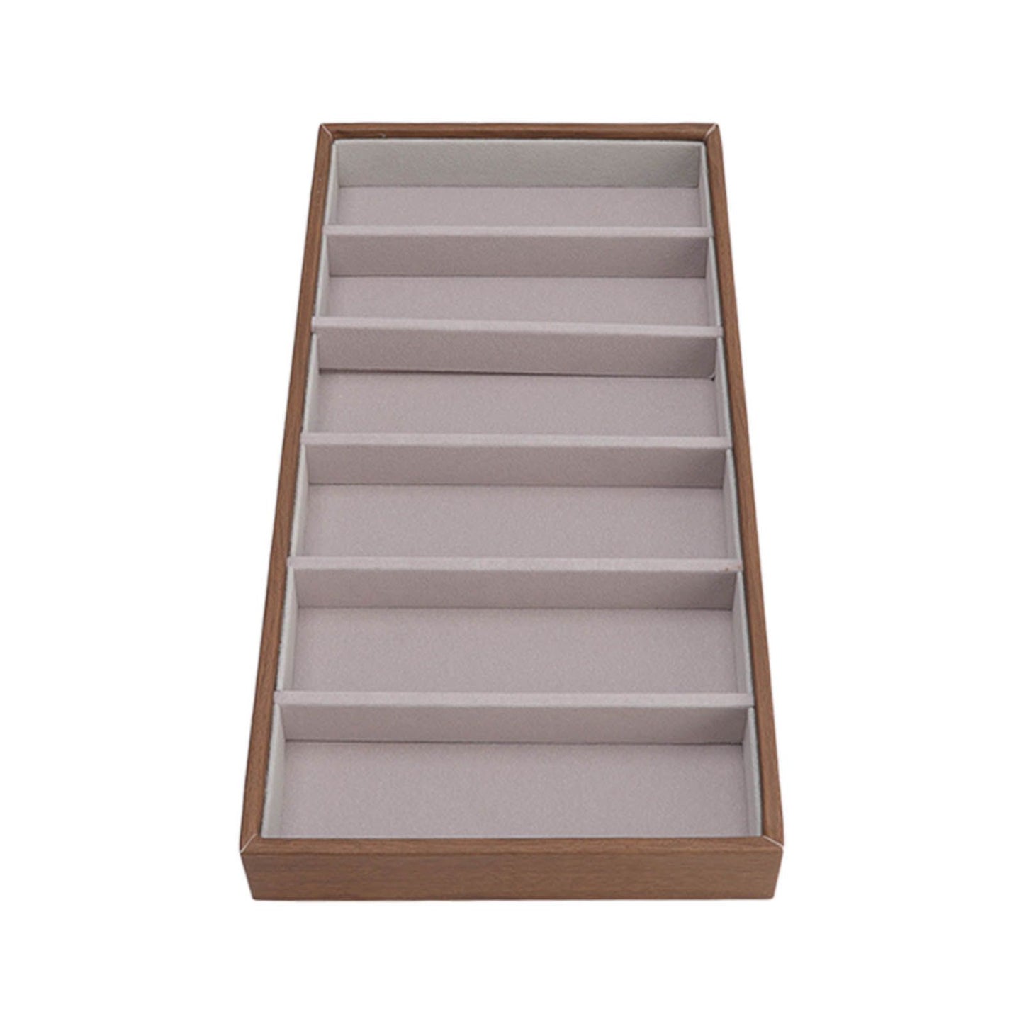 Eyeglass Display Organizer Wood Grain 6 Compartments Glasses Display Tray Sunglasses Storage Cases V1294-YM3117220229011-0421