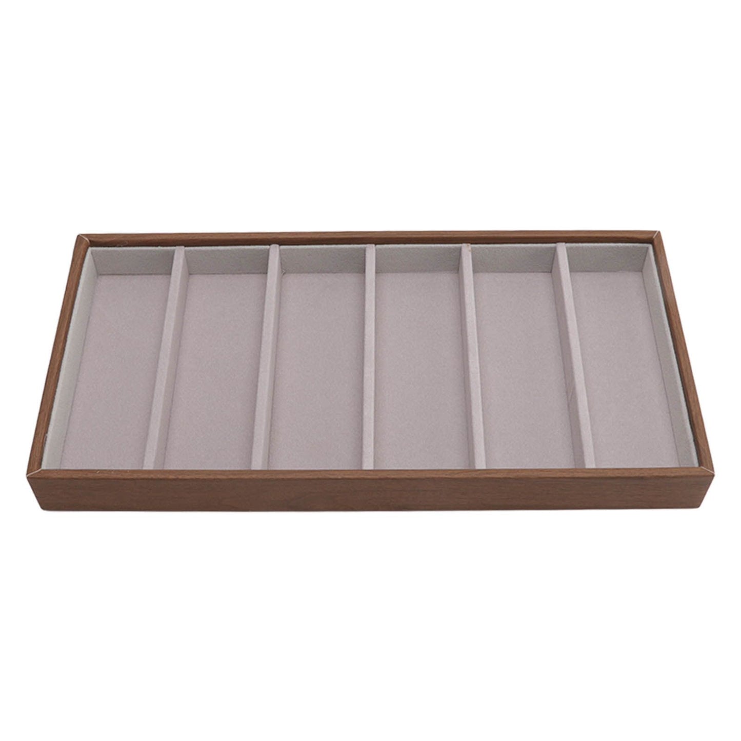 Eyeglass Display Organizer Wood Grain 6 Compartments Glasses Display Tray Sunglasses Storage Cases V1294-YM3117220229011-0421