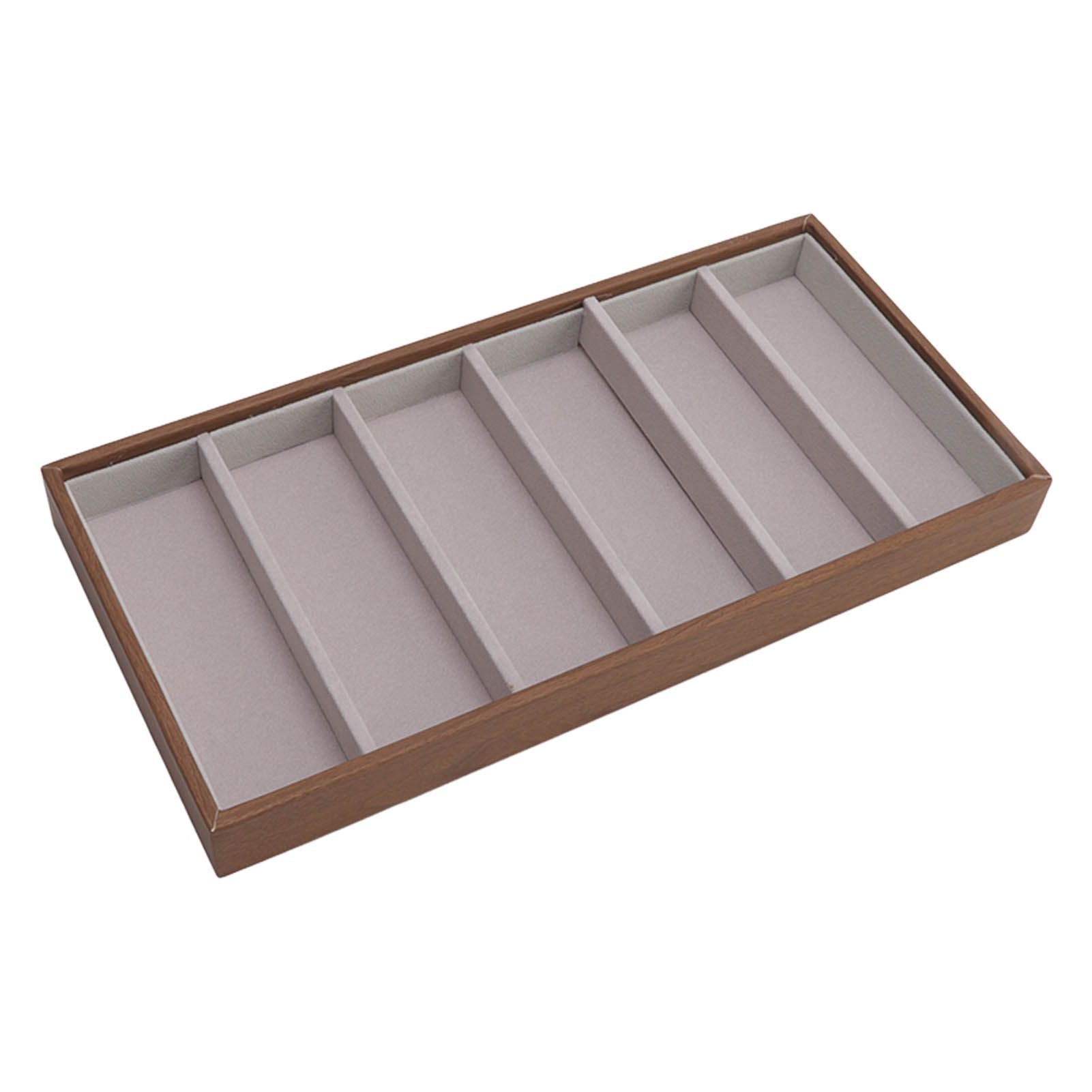 Eyeglass Display Organizer Wood Grain 6 Compartments Glasses Display Tray Sunglasses Storage Cases V1294-YM3117220229011-0421