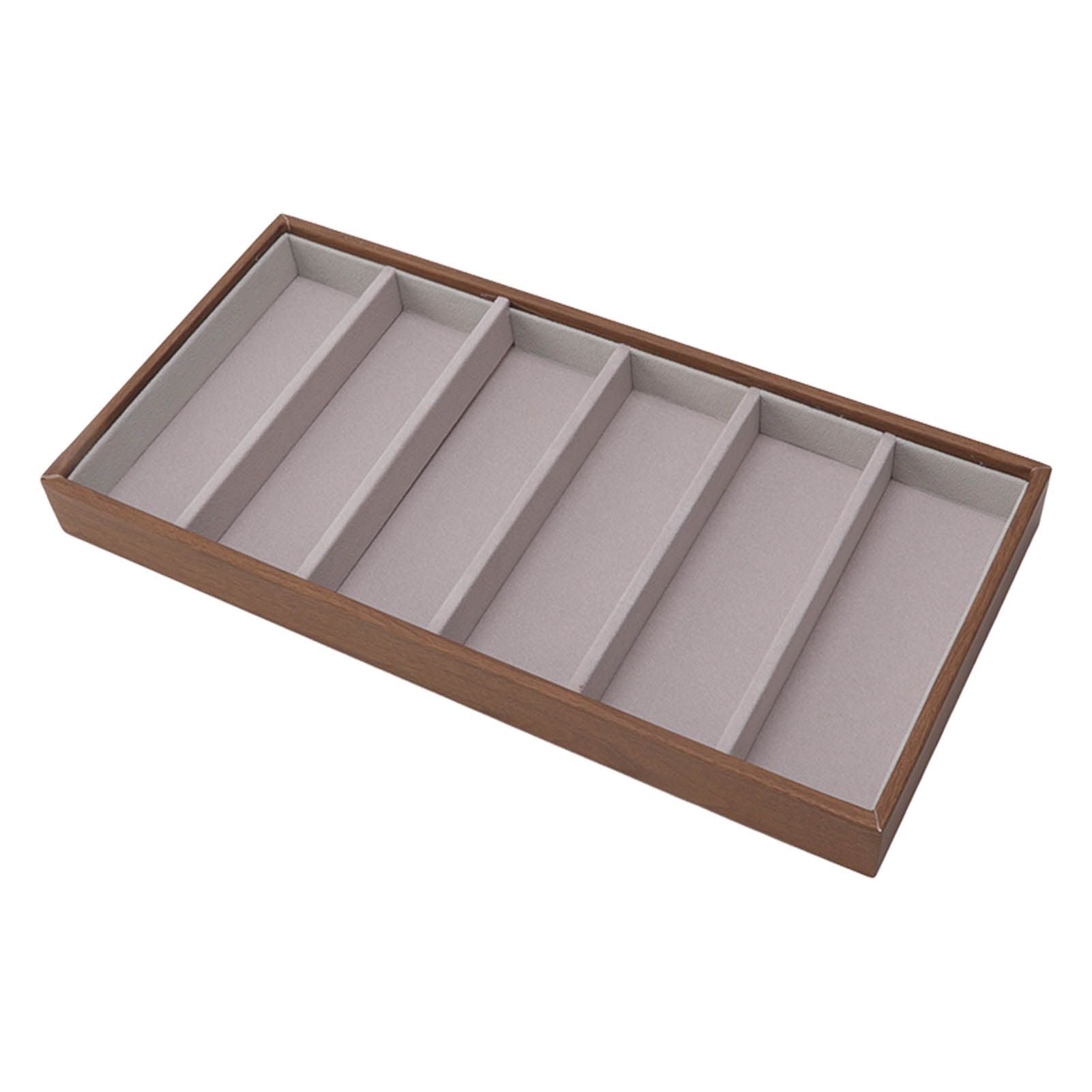 Eyeglass Display Organizer Wood Grain 6 Compartments Glasses Display Tray Sunglasses Storage Cases V1294-YM3117220229011-0421