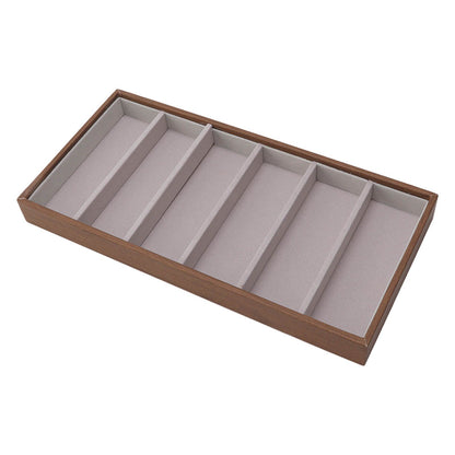 Eyeglass Display Organizer Wood Grain 6 Compartments Glasses Display Tray Sunglasses Storage Cases V1294-YM3117220229011-0421