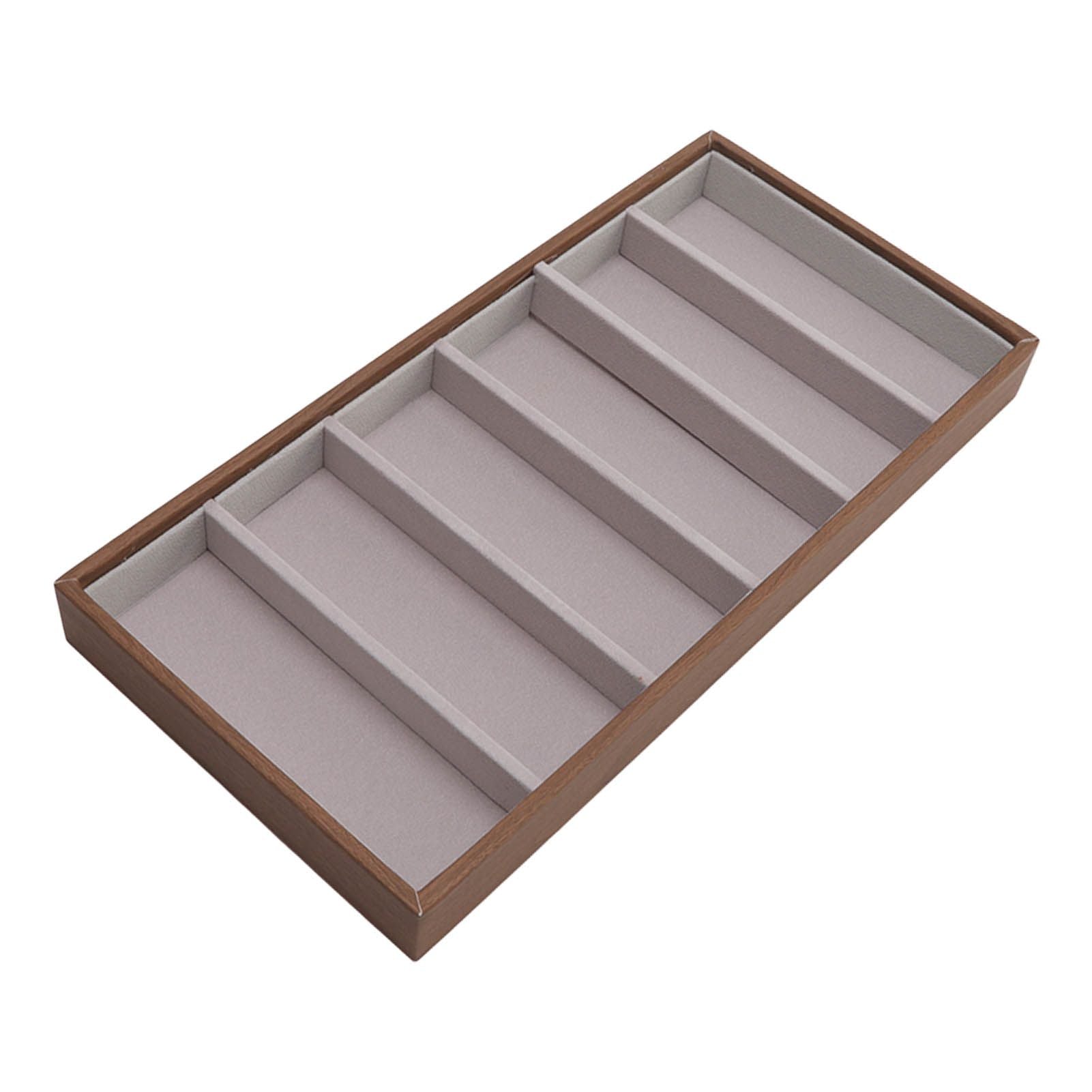 Eyeglass Display Organizer Wood Grain 6 Compartments Glasses Display Tray Sunglasses Storage Cases V1294-YM3117220229011-0421