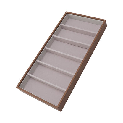 Eyeglass Display Organizer Wood Grain 6 Compartments Glasses Display Tray Sunglasses Storage Cases V1294-YM3117220229011-0421