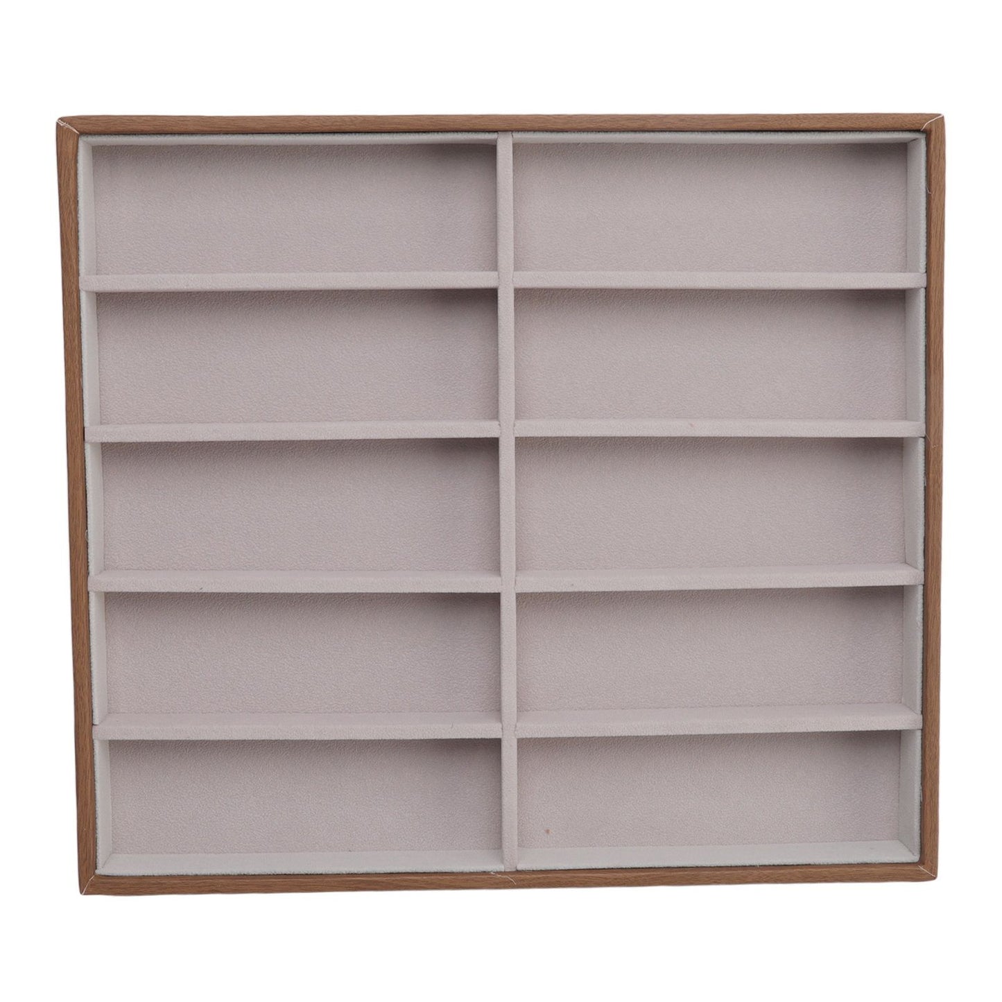 Sunglasses Display Tray PU Wood Grain Sunglasses Storage Case for Home Glasses Store 10 Grids V1294-YM3117220229111-0421
