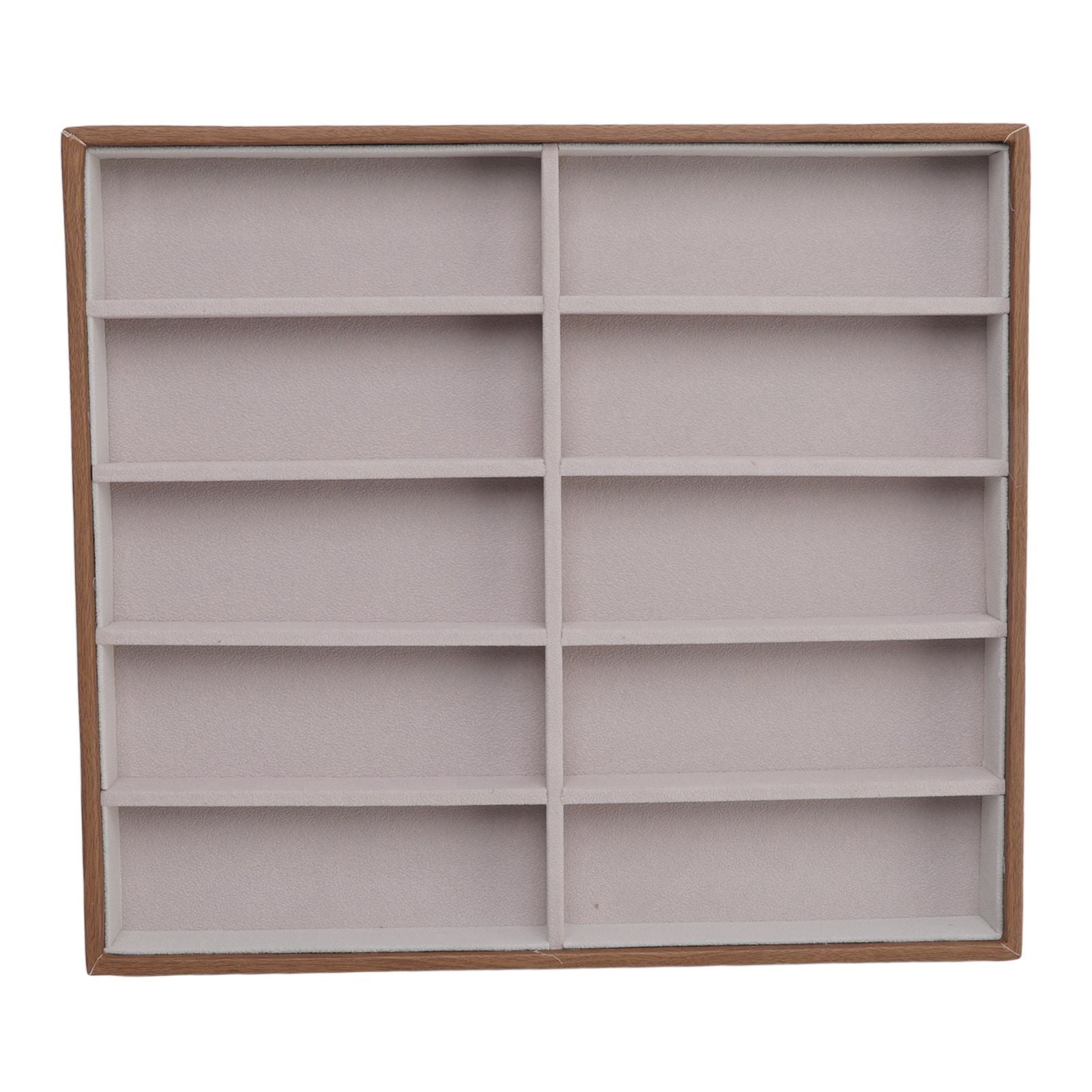 Sunglasses Display Tray PU Wood Grain Sunglasses Storage Case for Home Glasses Store 10 Grids V1294-YM3117220229111-0421