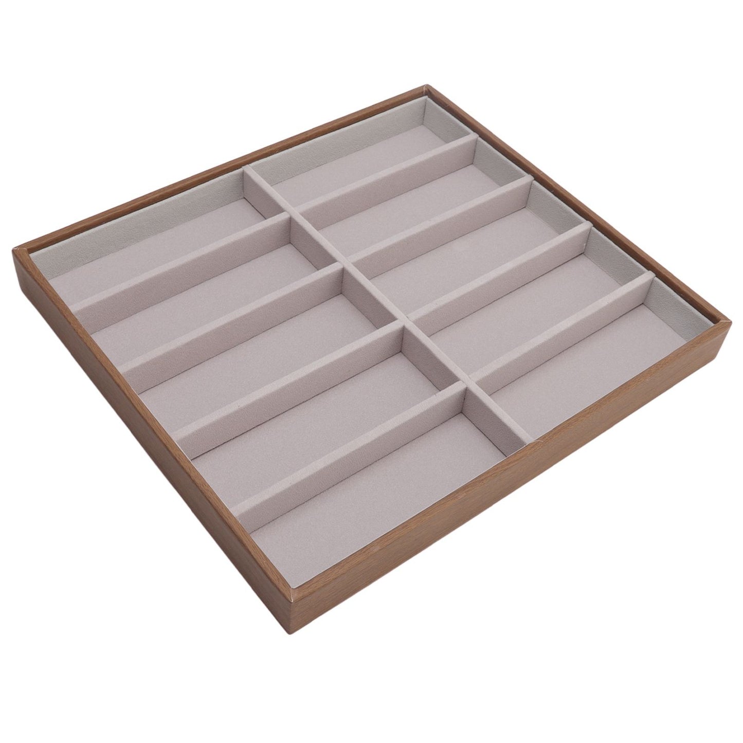 Sunglasses Display Tray PU Wood Grain Sunglasses Storage Case for Home Glasses Store 10 Grids V1294-YM3117220229111-0421