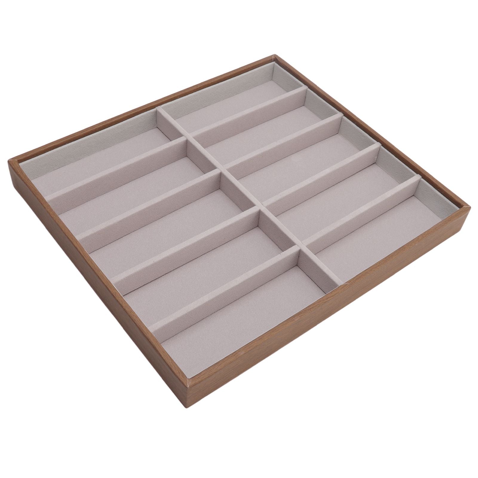 Sunglasses Display Tray PU Wood Grain Sunglasses Storage Case for Home Glasses Store 10 Grids V1294-YM3117220229111-0421