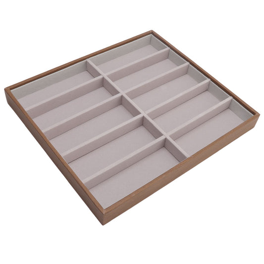 Sunglasses Display Tray PU Wood Grain Sunglasses Storage Case for Home Glasses Store 10 Grids V1294-YM3117220229111-0421