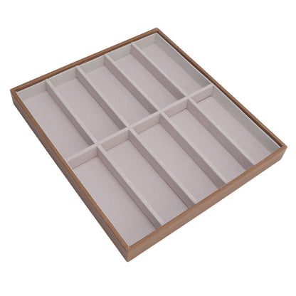 Sunglasses Display Tray PU Wood Grain Sunglasses Storage Case for Home Glasses Store 10 Grids V1294-YM3117220229111-0421
