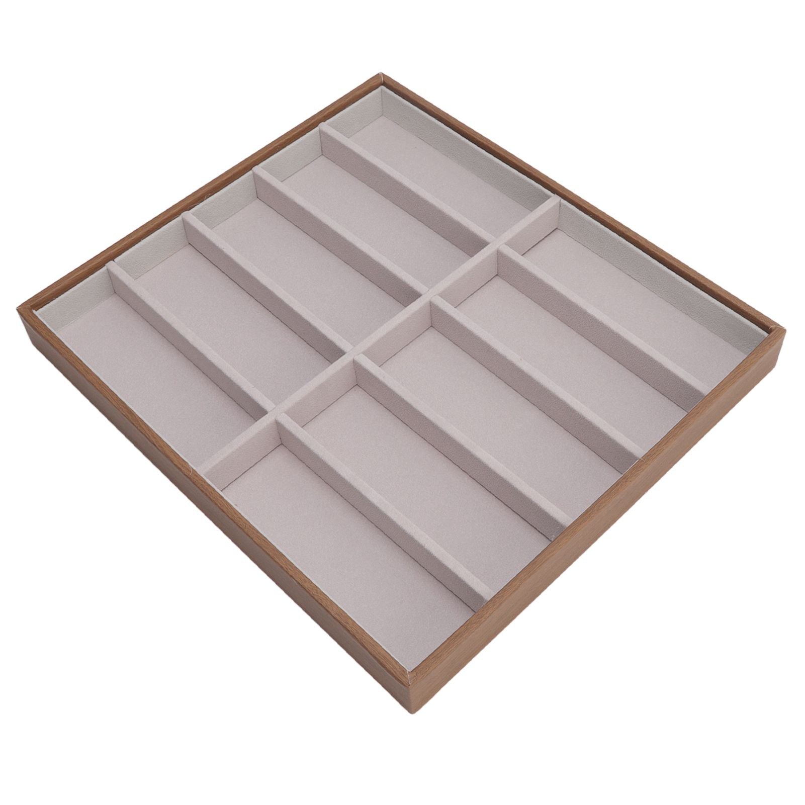 Sunglasses Display Tray PU Wood Grain Sunglasses Storage Case for Home Glasses Store 10 Grids V1294-YM3117220229111-0421