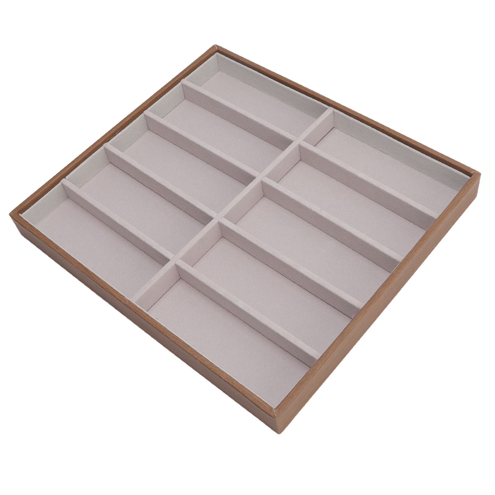 Sunglasses Display Tray PU Wood Grain Sunglasses Storage Case for Home Glasses Store 10 Grids V1294-YM3117220229111-0421