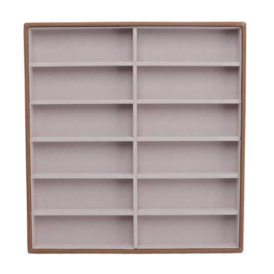 Sunglasses Display Tray PU Wood Grain Sunglasses Storage Case for Home Glasses Store 12 Grids V1294-YM3117220229112-0421