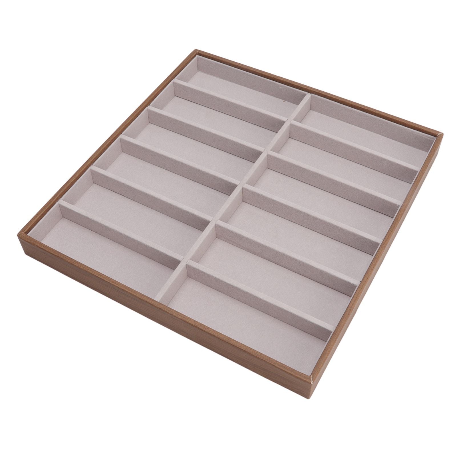 Sunglasses Display Tray PU Wood Grain Sunglasses Storage Case for Home Glasses Store 12 Grids V1294-YM3117220229112-0421