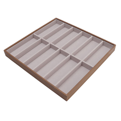 Sunglasses Display Tray PU Wood Grain Sunglasses Storage Case for Home Glasses Store 12 Grids V1294-YM3117220229112-0421