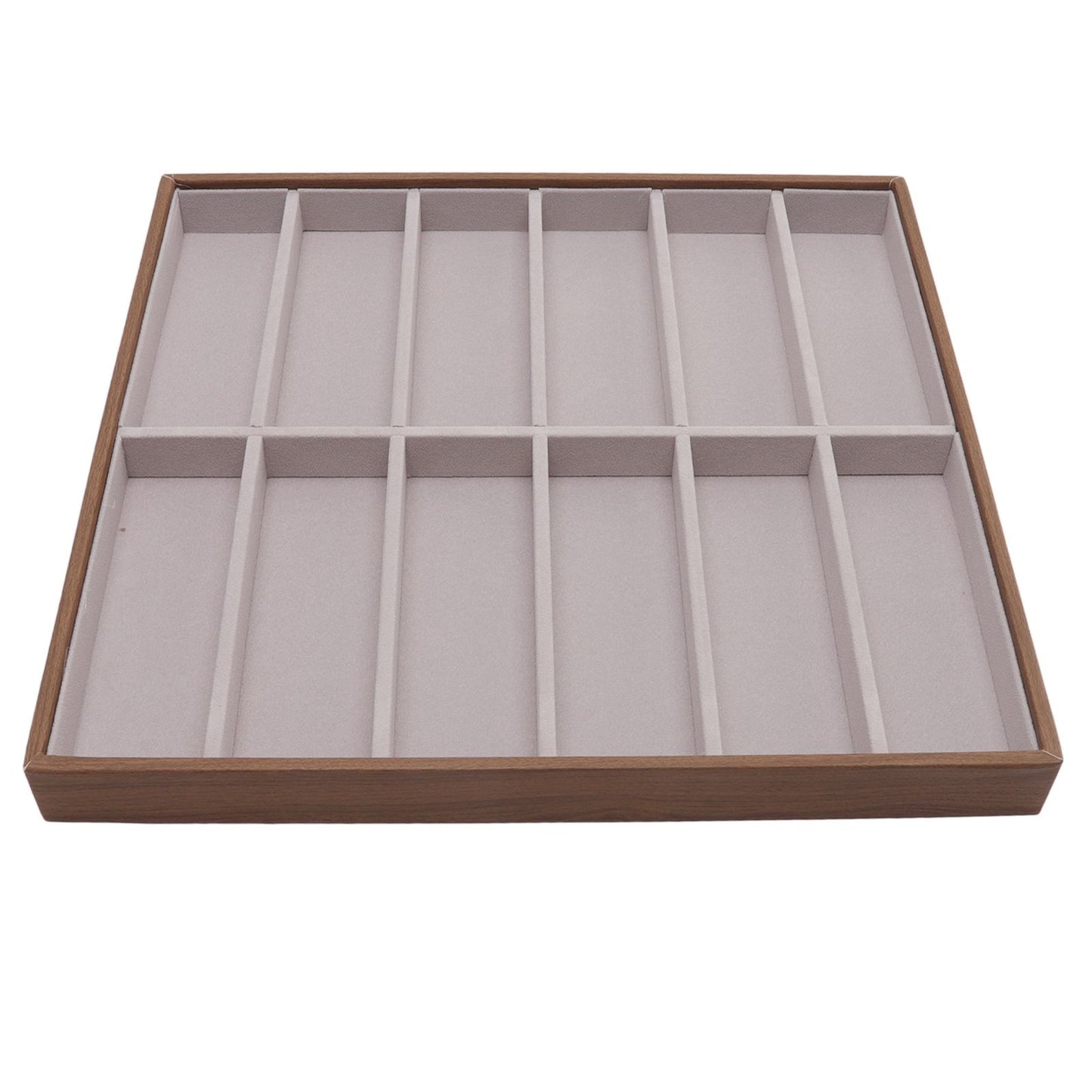 Sunglasses Display Tray PU Wood Grain Sunglasses Storage Case for Home Glasses Store 12 Grids V1294-YM3117220229112-0421