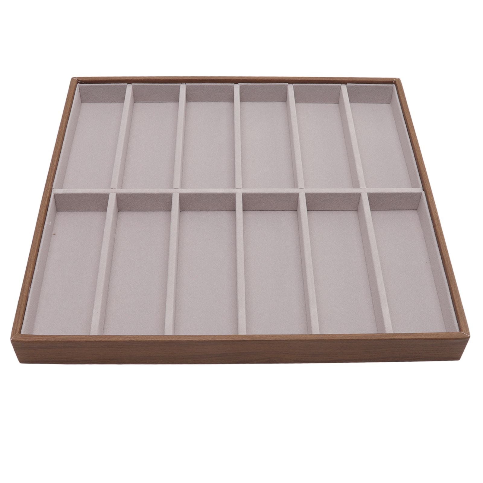 Sunglasses Display Tray PU Wood Grain Sunglasses Storage Case for Home Glasses Store 12 Grids V1294-YM3117220229112-0421