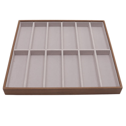Sunglasses Display Tray PU Wood Grain Sunglasses Storage Case for Home Glasses Store 12 Grids V1294-YM3117220229112-0421