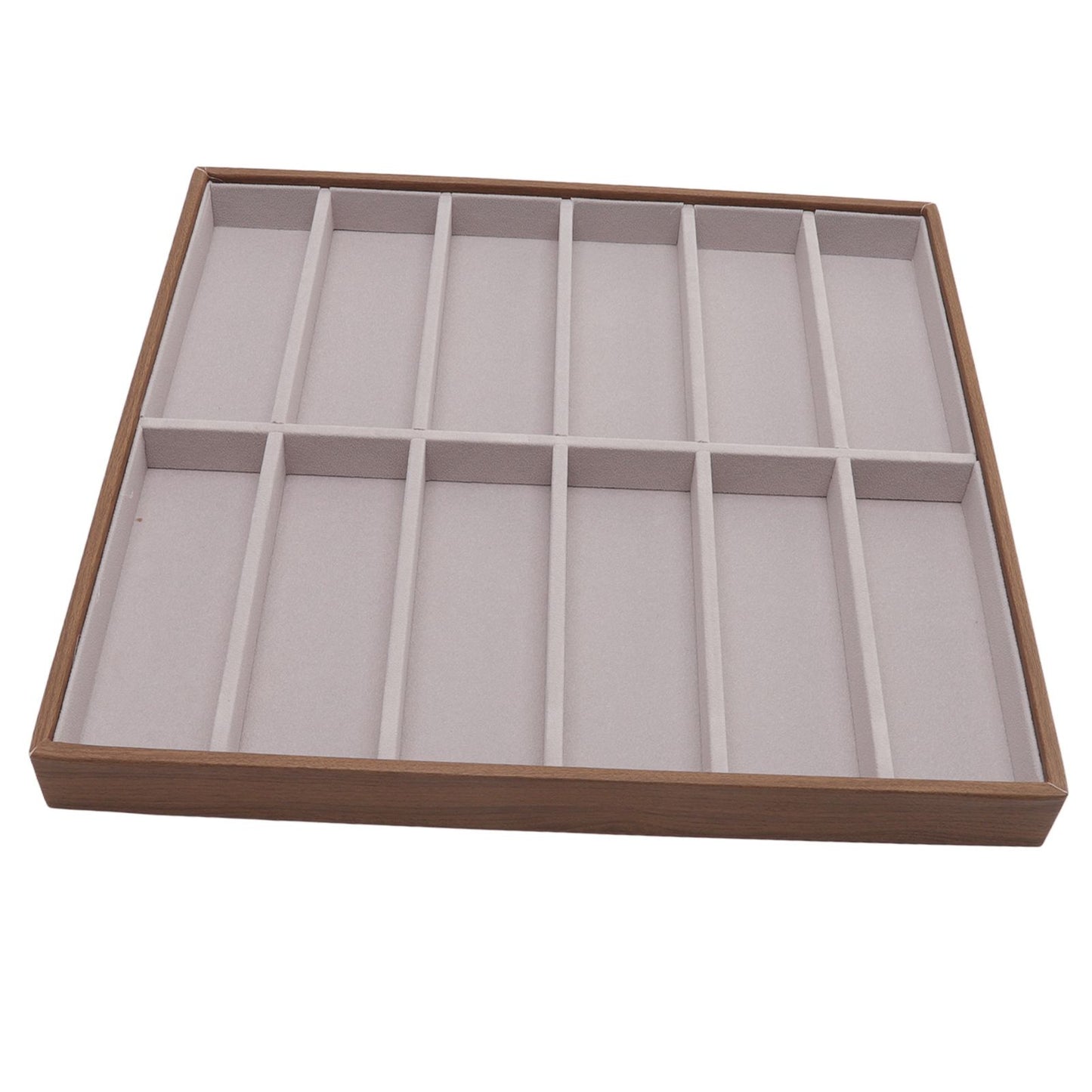 Sunglasses Display Tray PU Wood Grain Sunglasses Storage Case for Home Glasses Store 12 Grids V1294-YM3117220229112-0421
