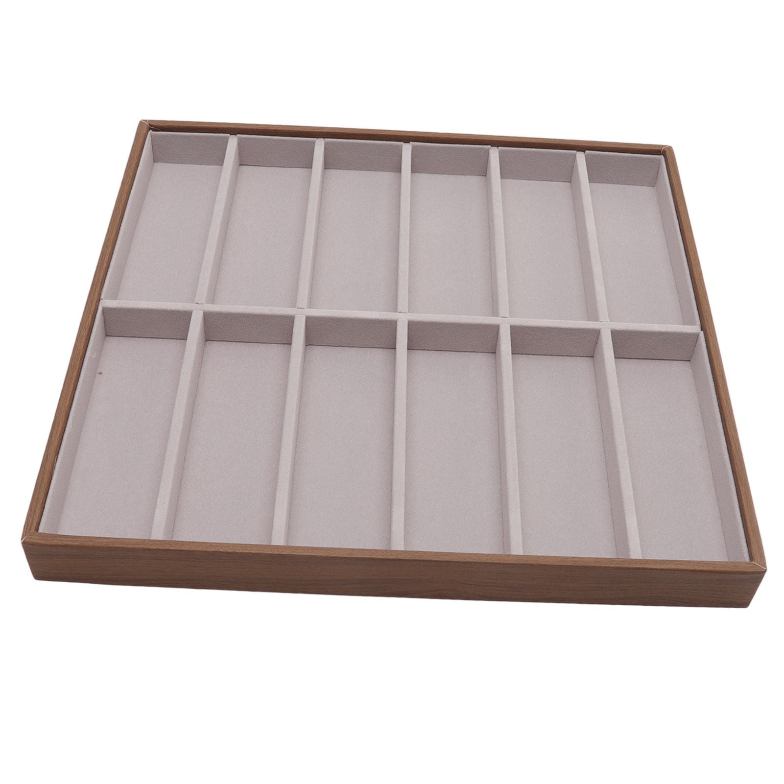 Sunglasses Display Tray PU Wood Grain Sunglasses Storage Case for Home Glasses Store 12 Grids V1294-YM3117220229112-0421