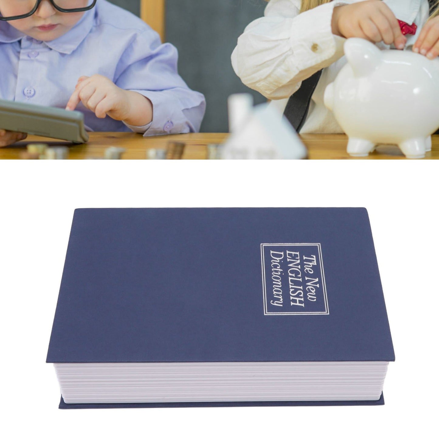 Dictionary Coin Piggy Banks Money Saving Box with Coded Lock Book Shape Secret Birthday Gift for Kids Safe V1294-YM3117220229412-0421