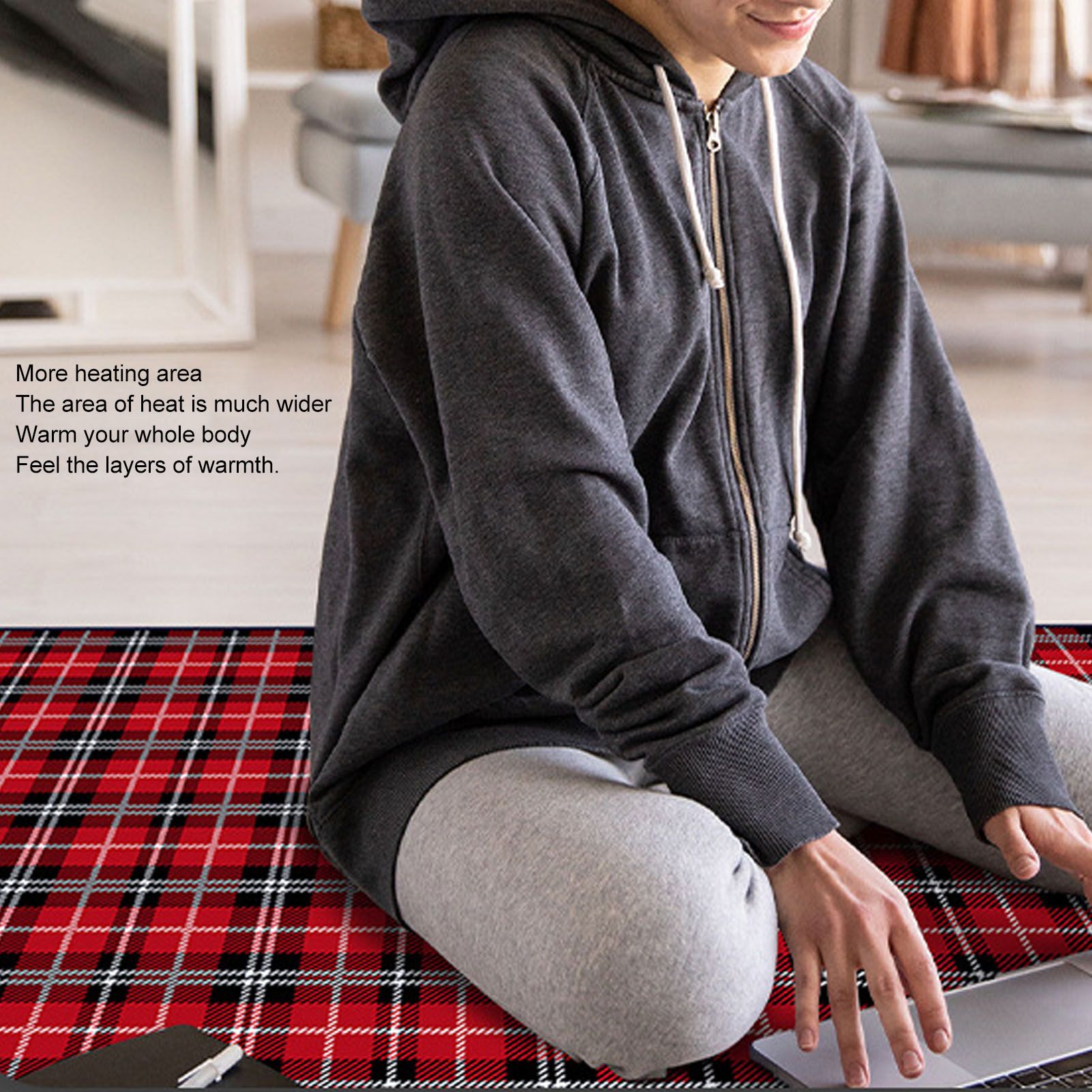 Heated Blanket Throw USB Widen Electric Throw Blanket for Shoulder Knee Fast Warming Up V1294-YM3117220229511-0421