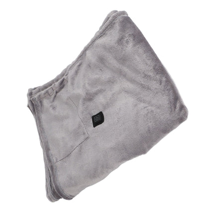 USB Heated Warm Shawl Lightweight Coral Flannel Electric Shoulder Blanket for Winter Light Gray V1294-YM3117220229711-0421