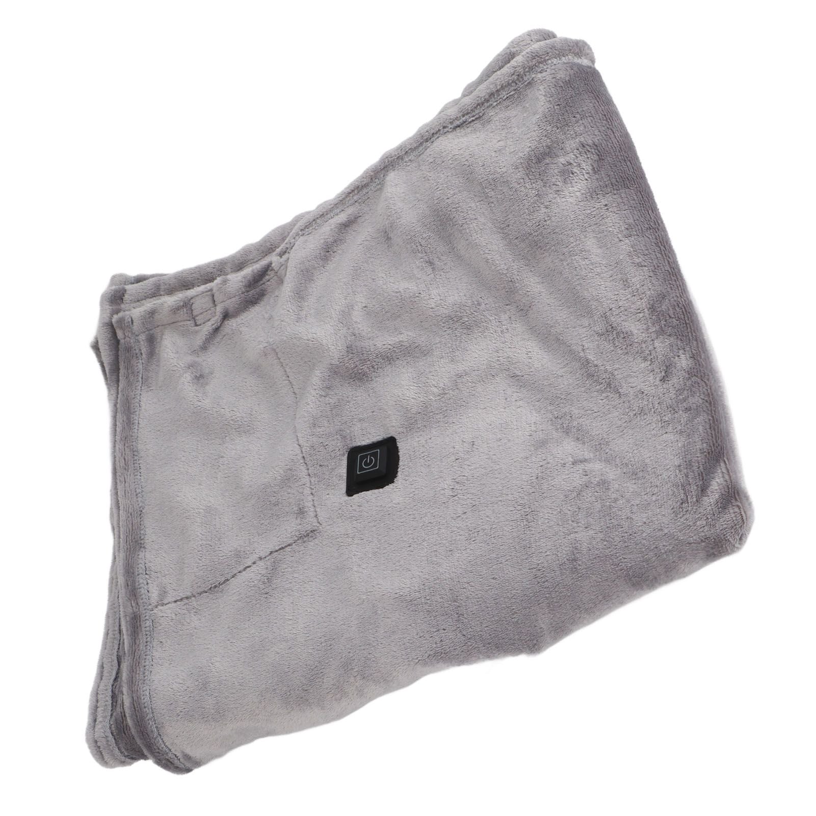 USB Heated Warm Shawl Lightweight Coral Flannel Electric Shoulder Blanket for Winter Light Gray V1294-YM3117220229711-0421