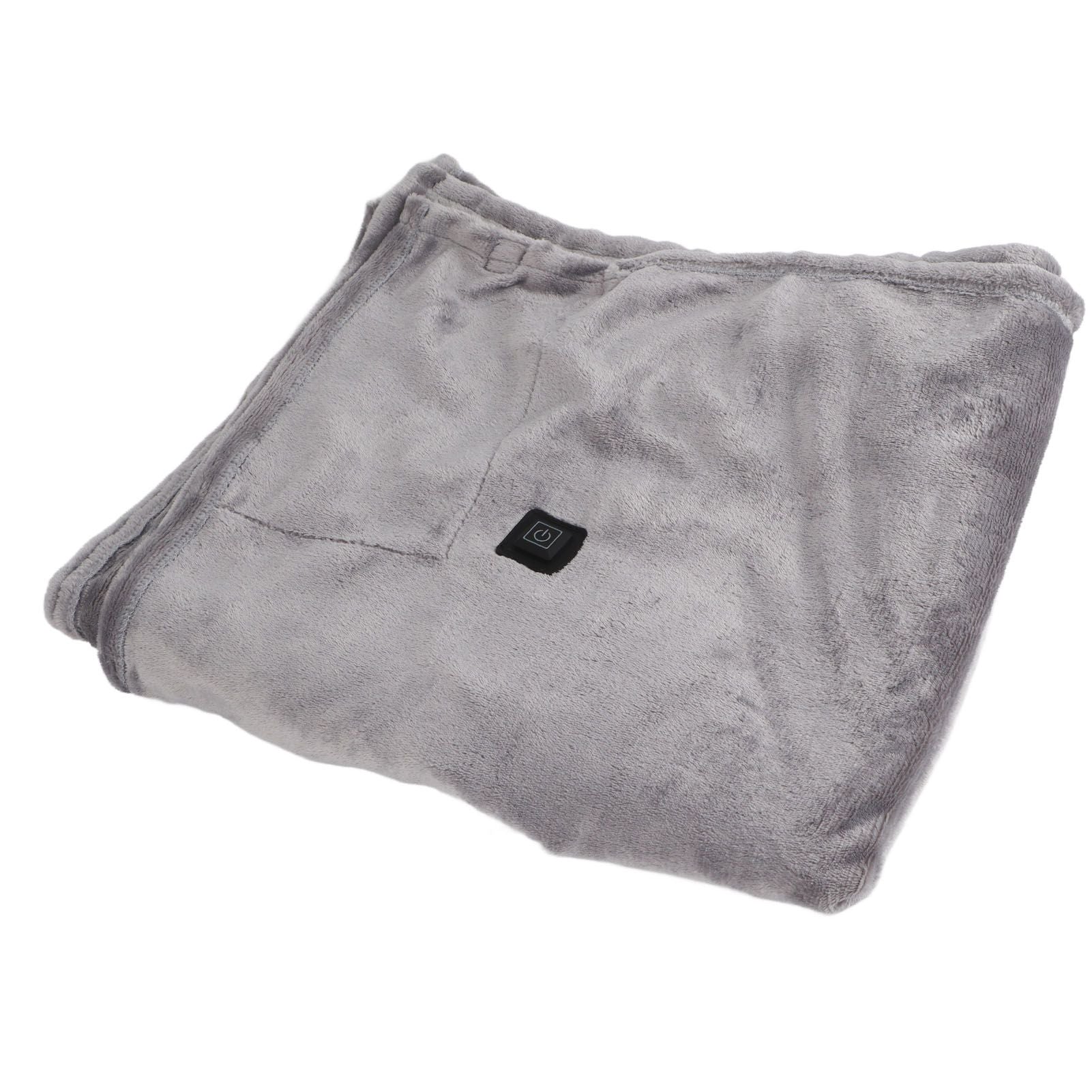 USB Heated Warm Shawl Lightweight Coral Flannel Electric Shoulder Blanket for Winter Light Gray V1294-YM3117220229711-0421
