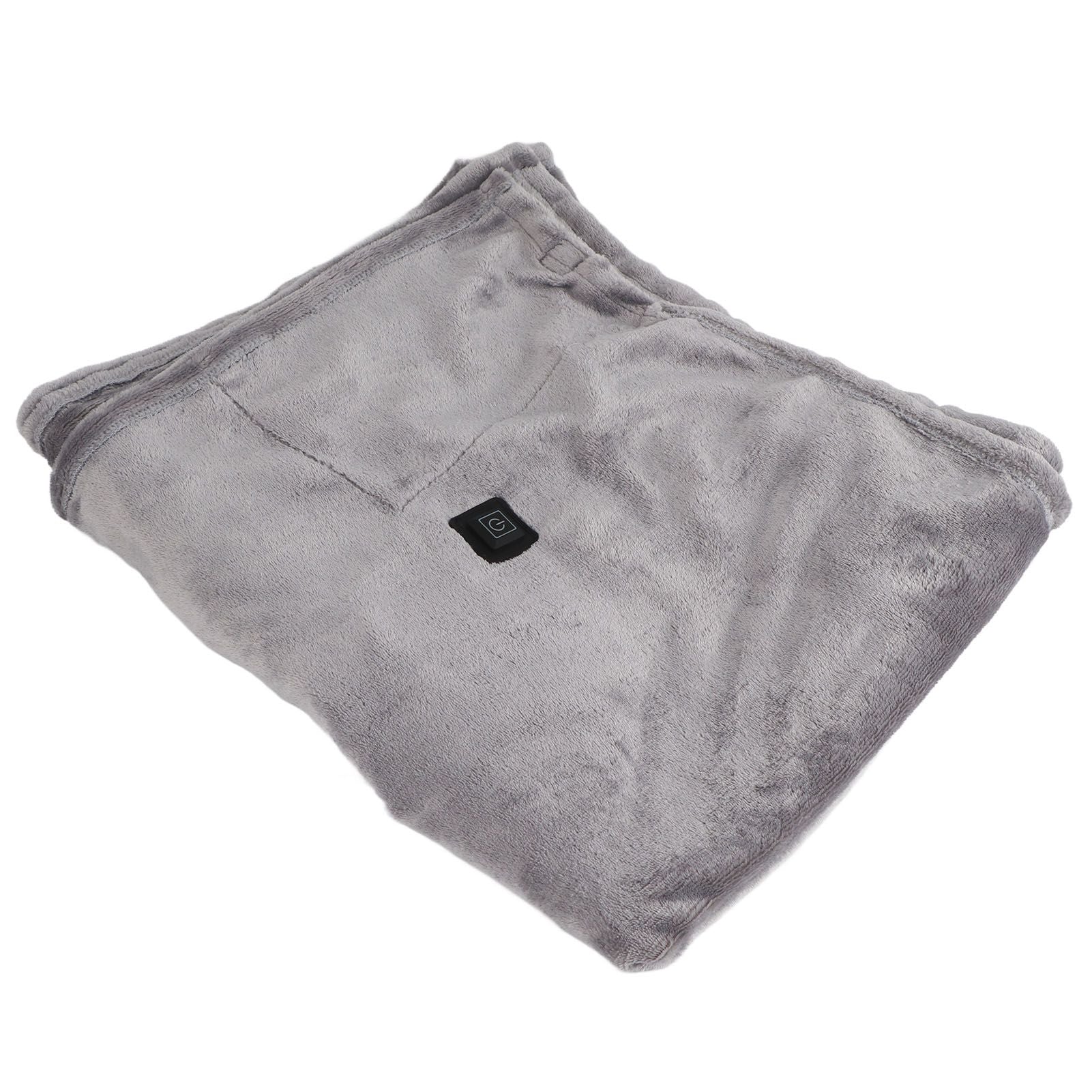 USB Heated Warm Shawl Lightweight Coral Flannel Electric Shoulder Blanket for Winter Light Gray V1294-YM3117220229711-0421