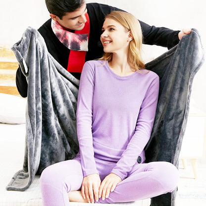 USB Heated Warm Shawl Lightweight Coral Flannel Electric Shoulder Blanket for Winter Light Gray V1294-YM3117220229711-0421