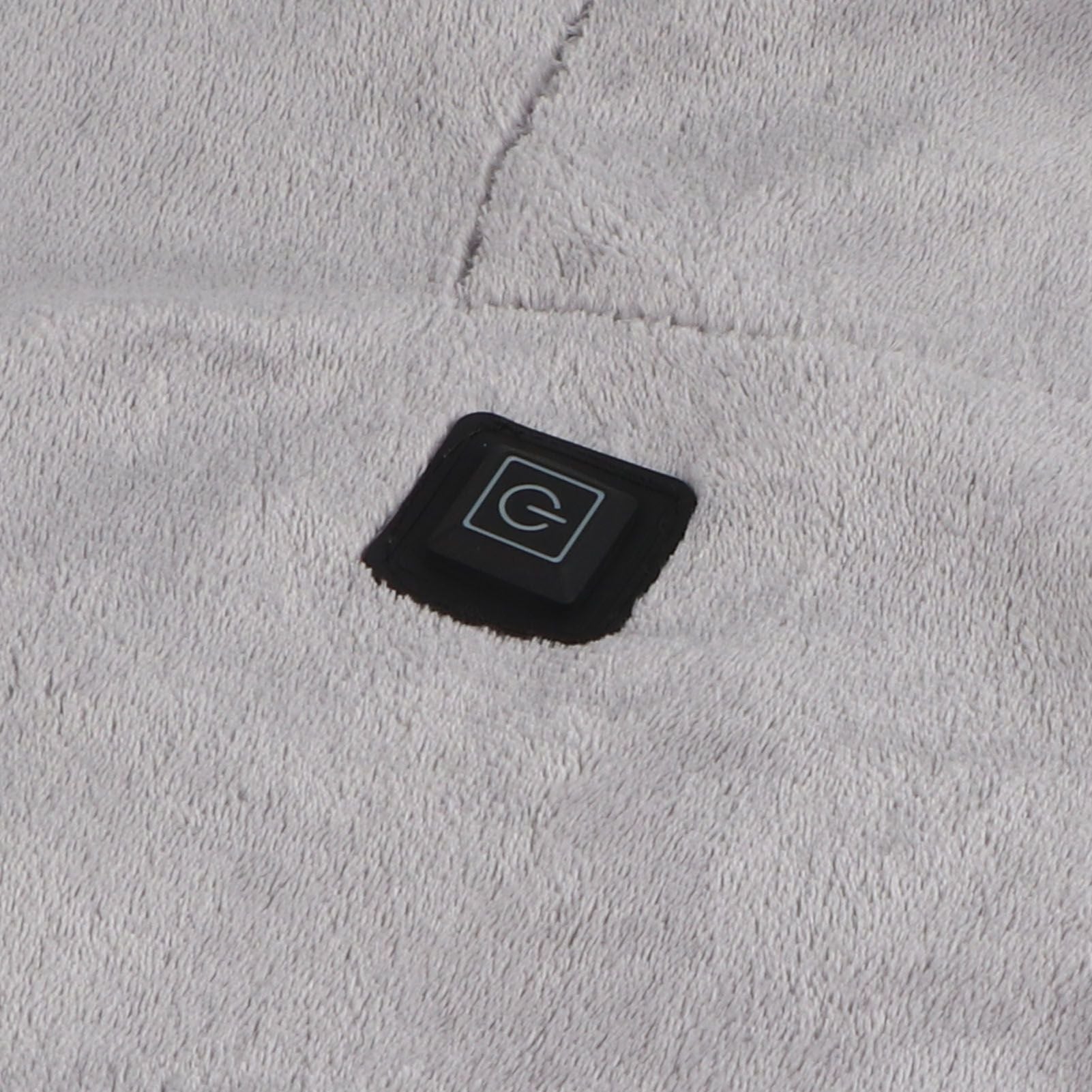 USB Heated Warm Shawl Lightweight Coral Flannel Electric Shoulder Blanket for Winter Light Gray V1294-YM3117220229711-0421