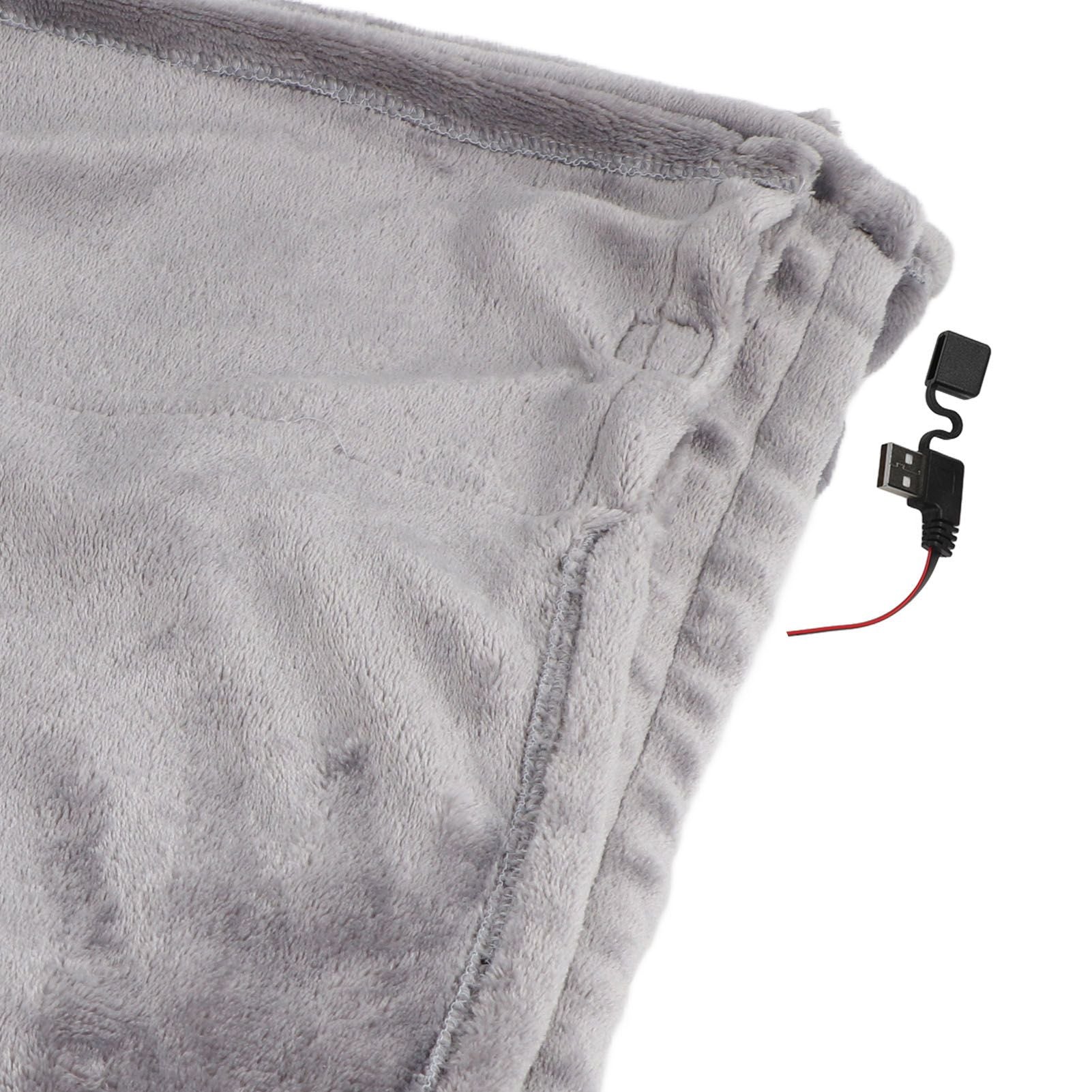 USB Heated Warm Shawl Lightweight Coral Flannel Electric Shoulder Blanket for Winter Light Gray V1294-YM3117220229711-0421