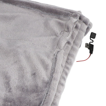USB Heated Warm Shawl Lightweight Coral Flannel Electric Shoulder Blanket for Winter Light Gray V1294-YM3117220229711-0421