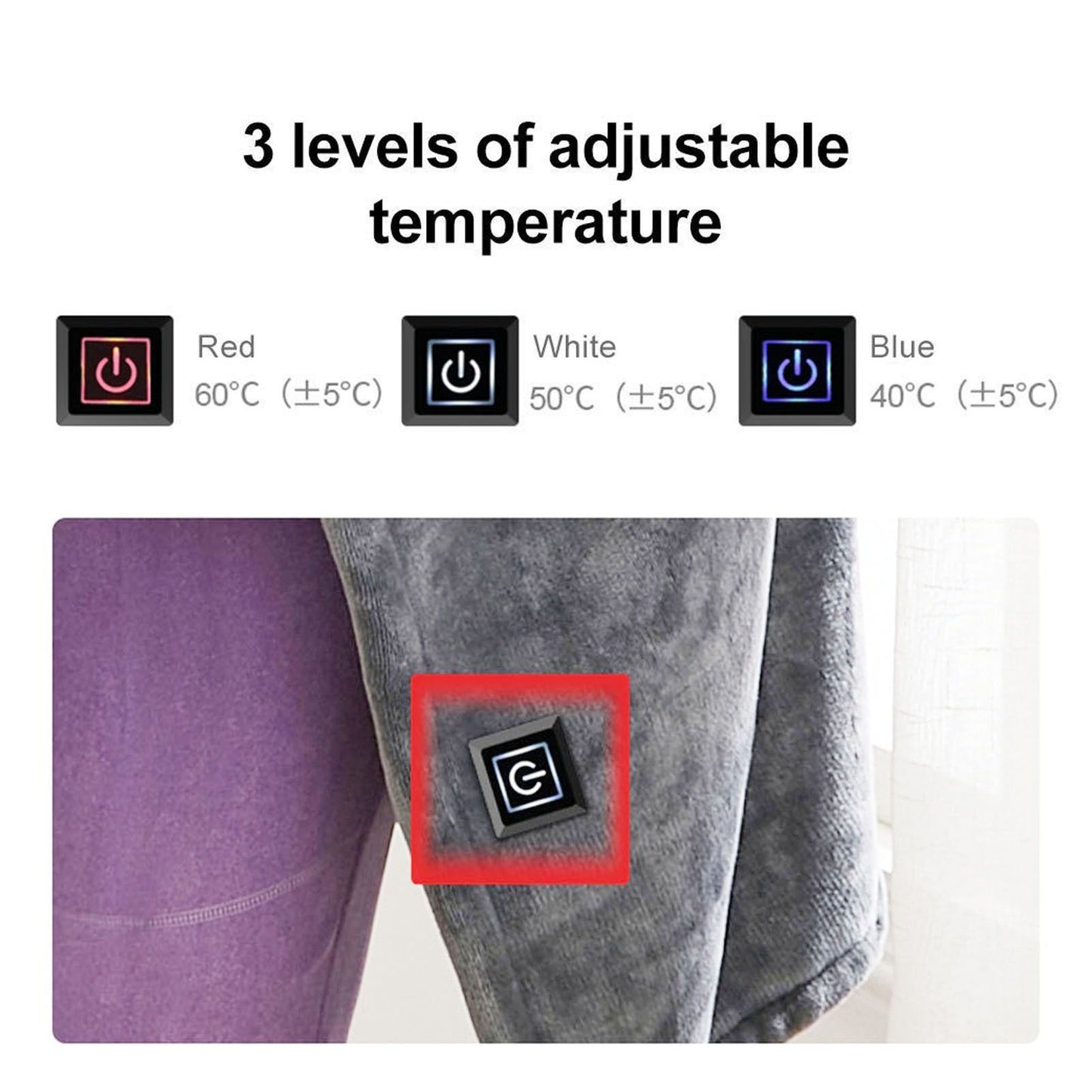 USB Heated Warm Shawl Lightweight Coral Flannel Electric Shoulder Blanket for Winter Light Gray V1294-YM3117220229711-0421