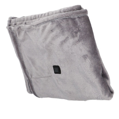 USB Heated Warm Shawl Lightweight Coral Flannel Electric Shoulder Blanket for Winter Light Gray V1294-YM3117220229711-0421