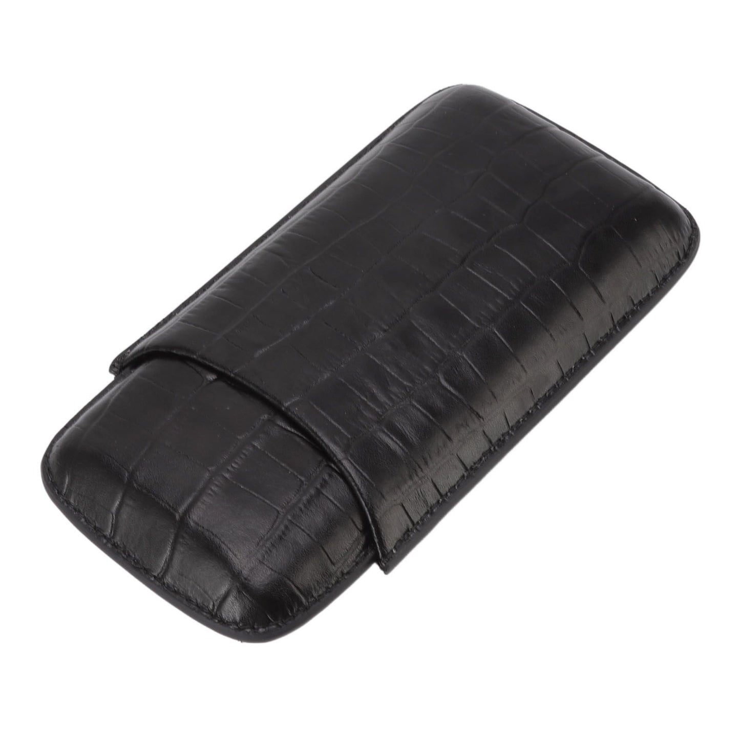 Cigar Leather Case Travel Portable 3pcs Cigar Holder Cigar Humidor with Cutter Set Black with Bamboo Joint V1294-YM3117220230411-0421