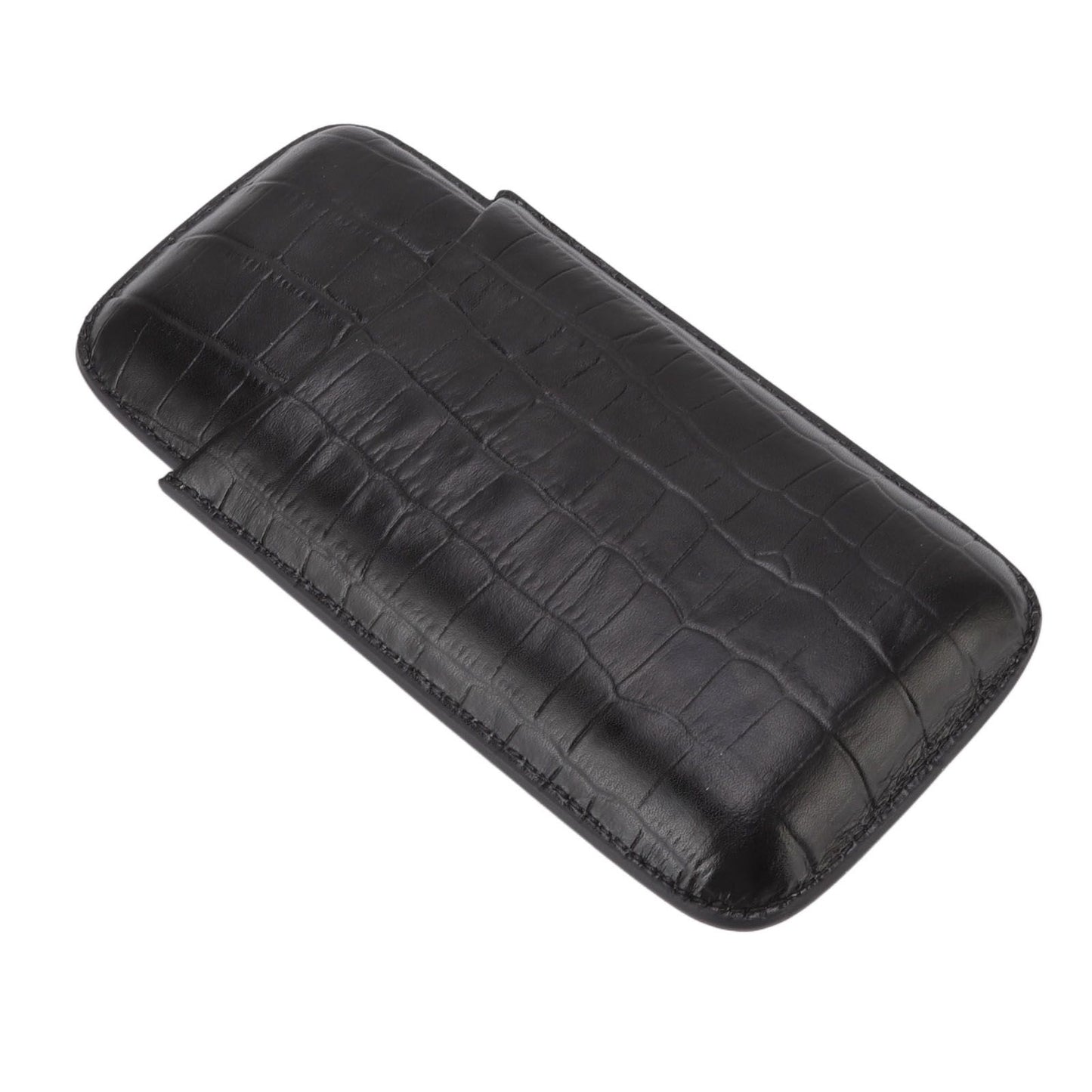 Cigar Leather Case Travel Portable 3pcs Cigar Holder Cigar Humidor with Cutter Set Black with Bamboo Joint V1294-YM3117220230411-0421