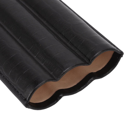 Cigar Leather Case Travel Portable 3pcs Cigar Holder Cigar Humidor with Cutter Set Black with Bamboo Joint V1294-YM3117220230411-0421