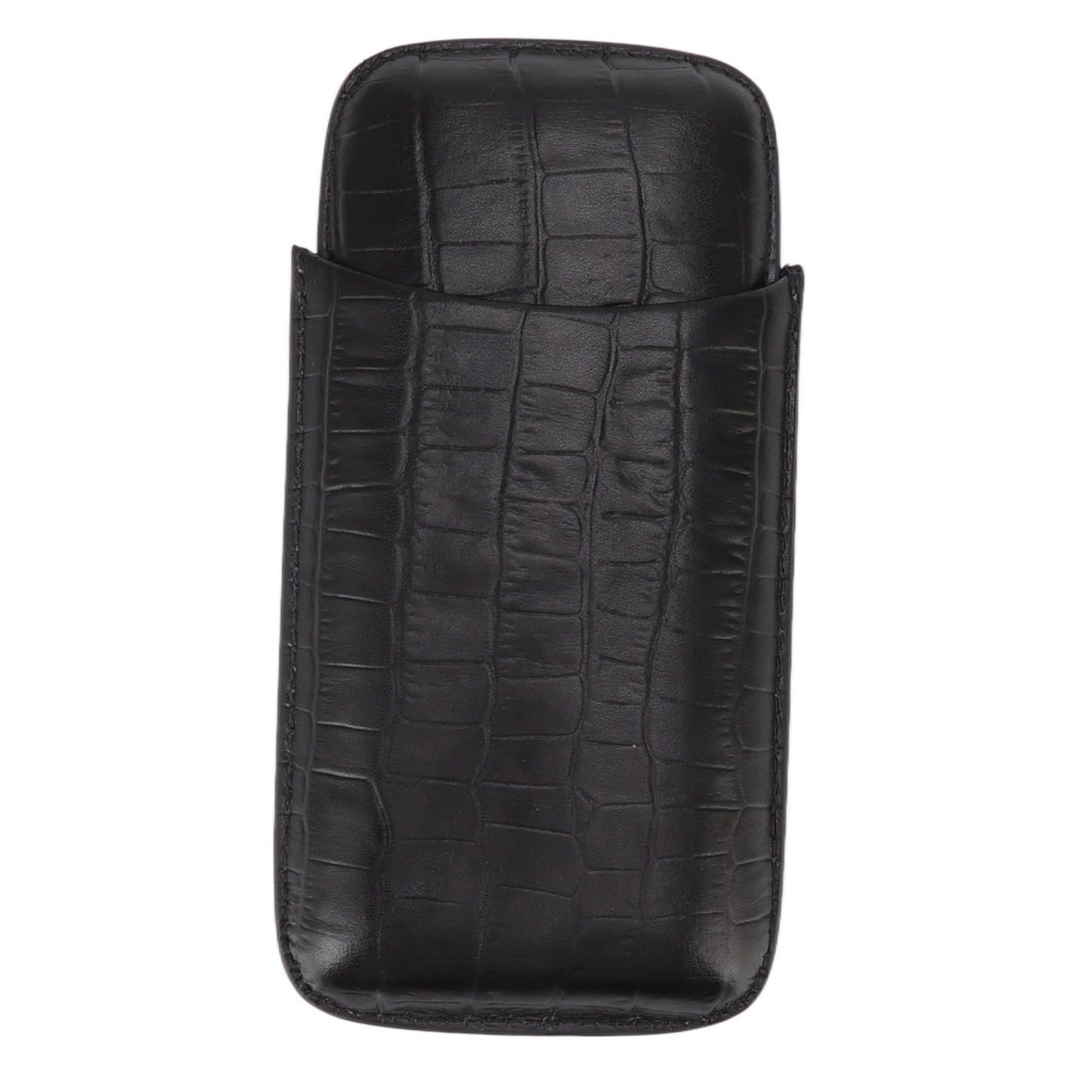 Cigar Leather Case Travel Portable 3pcs Cigar Holder Cigar Humidor with Cutter Set Black with Bamboo Joint V1294-YM3117220230411-0421