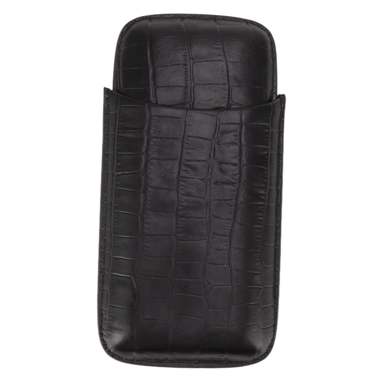 Cigar Leather Case Travel Portable 3pcs Cigar Holder Cigar Humidor with Cutter Set Black with Bamboo Joint V1294-YM3117220230411-0421