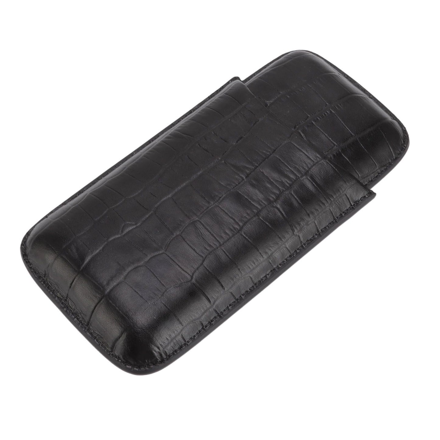 Cigar Leather Case Travel Portable 3pcs Cigar Holder Cigar Humidor with Cutter Set Black with Bamboo Joint V1294-YM3117220230411-0421