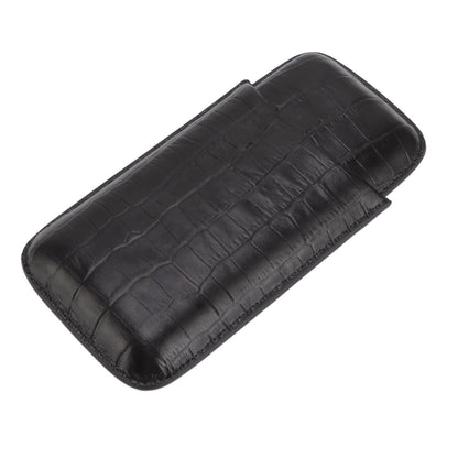 Cigar Leather Case Travel Portable 3pcs Cigar Holder Cigar Humidor with Cutter Set Black with Bamboo Joint V1294-YM3117220230411-0421