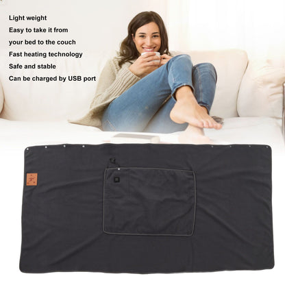 USB Warm Shawl 3 Level Temperature Adjustment Electric Throw Blanket for Shoulder Neck Legs Waist Grey V1294-YM3117220230612-0421