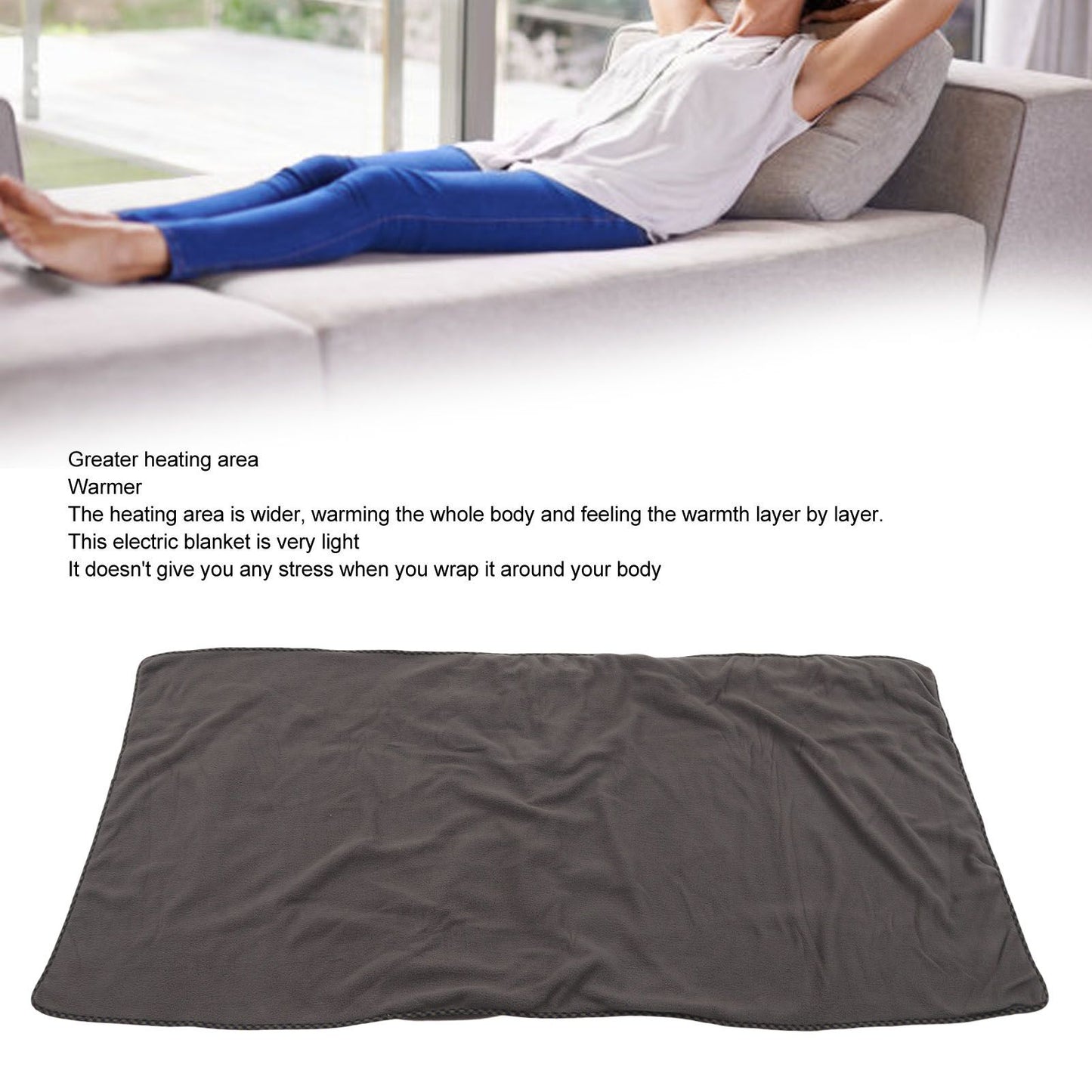 Electric Heating Blanket Fast Heating USB Electric Throw Blanket with Larger Heating Area for Students Office V1294-YM3117220231512-0421